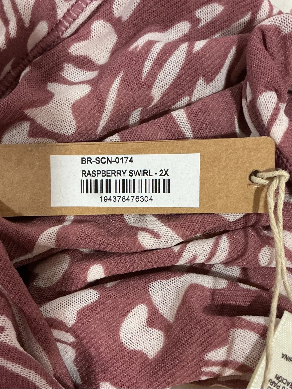 SKIMS Raspberry Swirl sorts and bralette  SET - SIZE 2X NWT